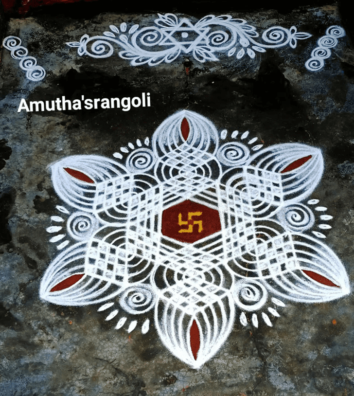 Beauteous Ashwin Amavasya Rangoli