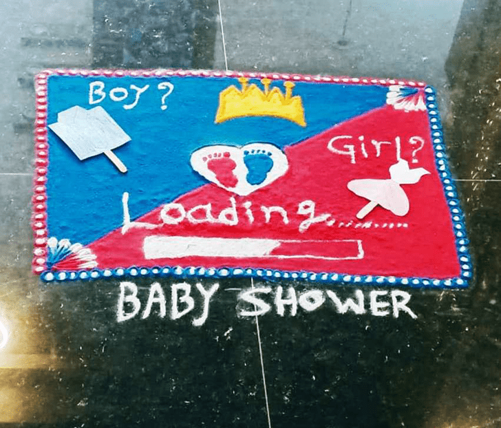 Fair Baby Shower Rangoli