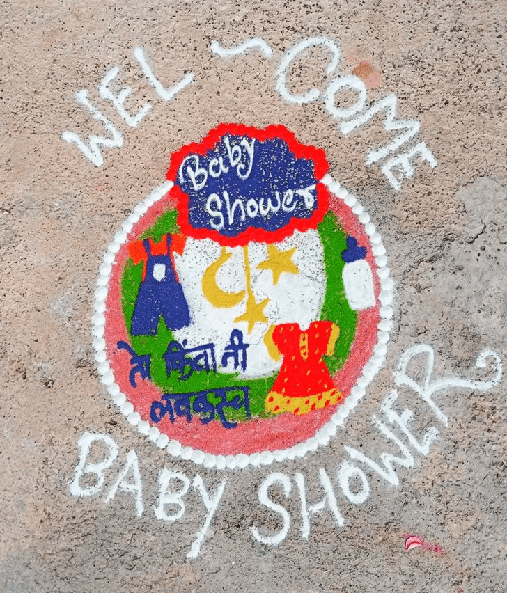 Grand Baby Shower Rangoli