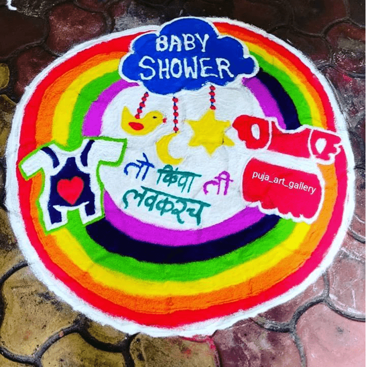 Ideal Baby Shower Rangoli