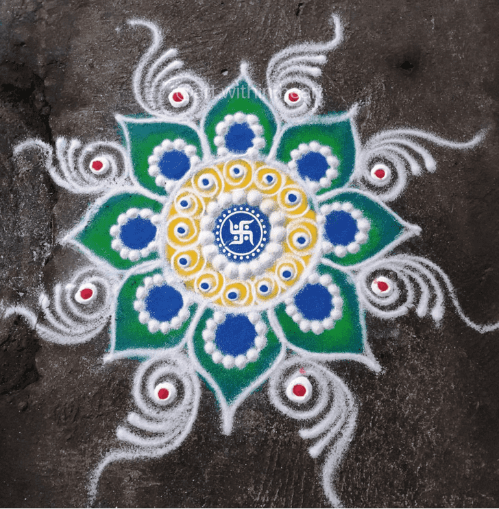 Bewitching Best And Simple Rangoli