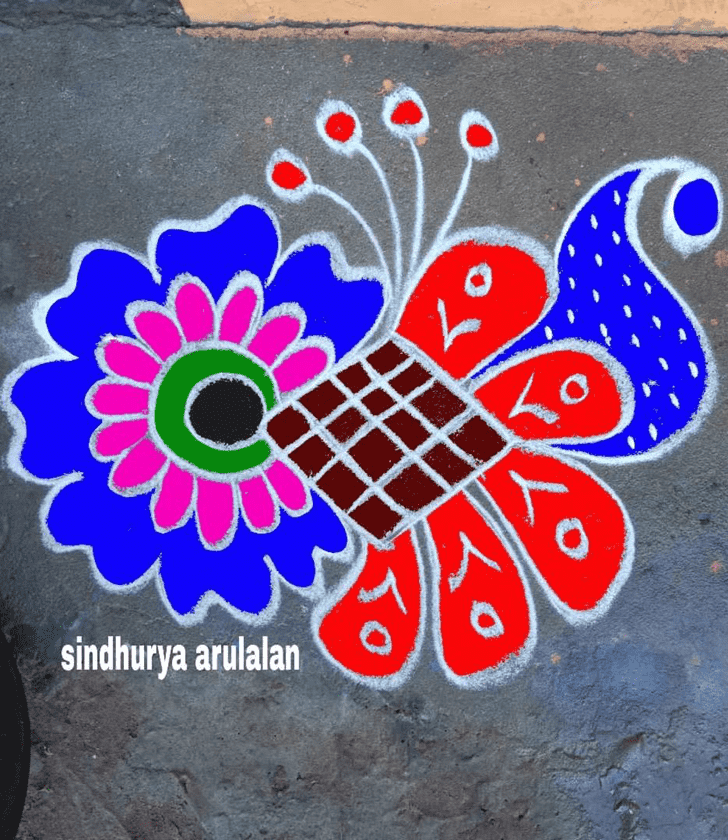 Ideal Best And Simple Rangoli