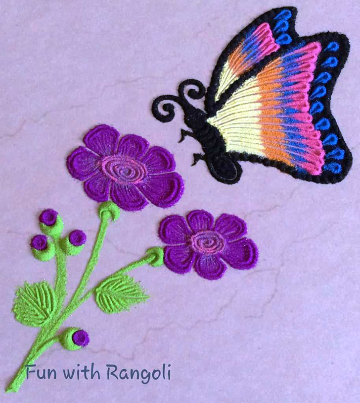 Angelic Butterfly Rangoli