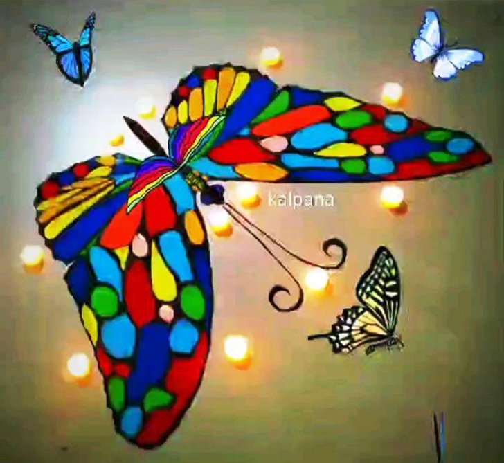 Charming Butterfly Rangoli