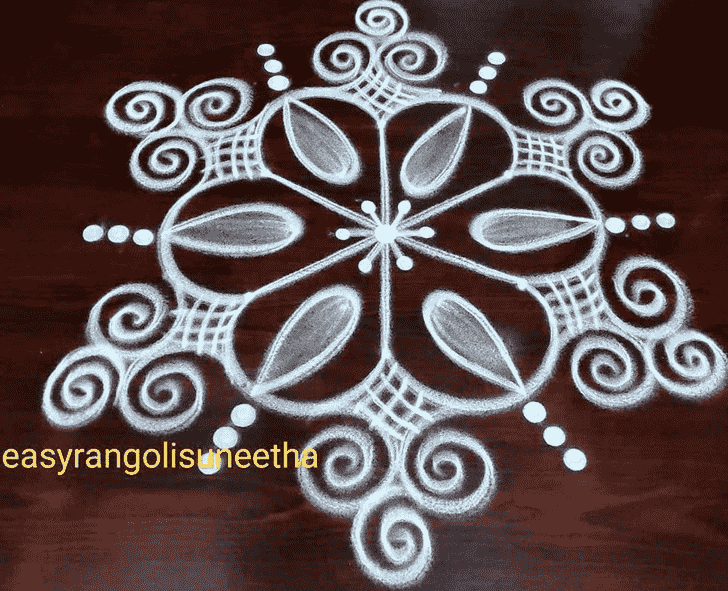 Beauteous Chalk Rangoli