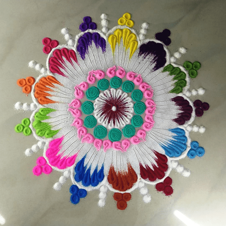 Admirable Colourful Rangoli Design