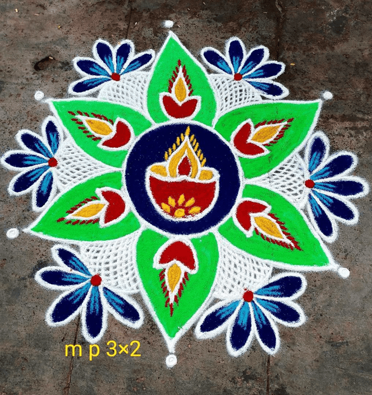 Admirable Diwali Special Rangoli Design