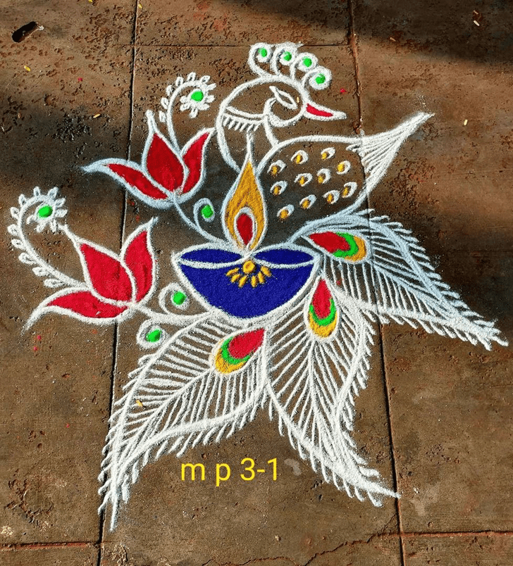 Elegant Diwali Special Rangoli