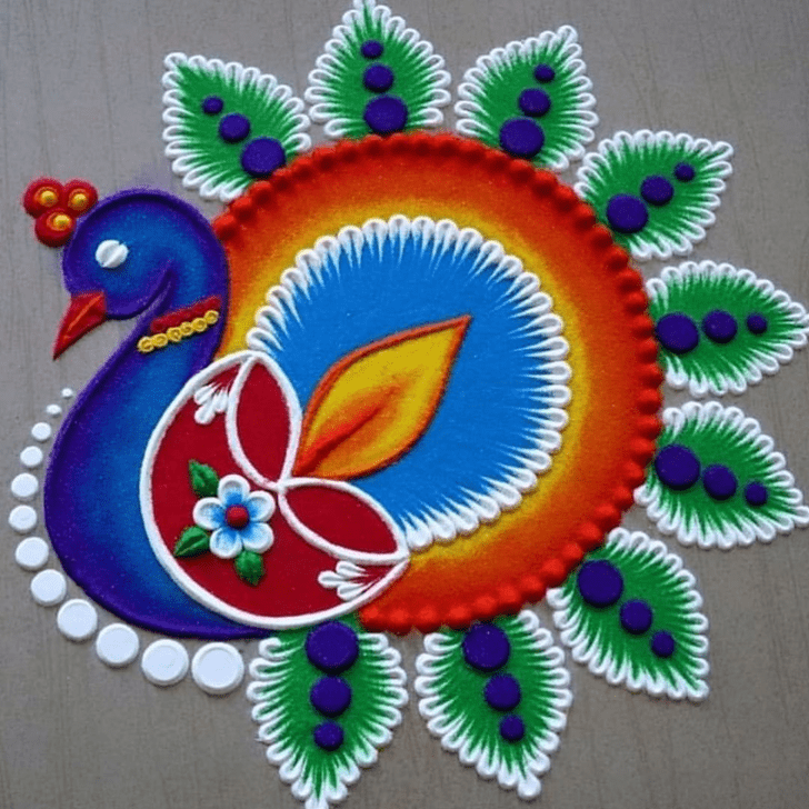 Radiant Diwali Special Rangoli