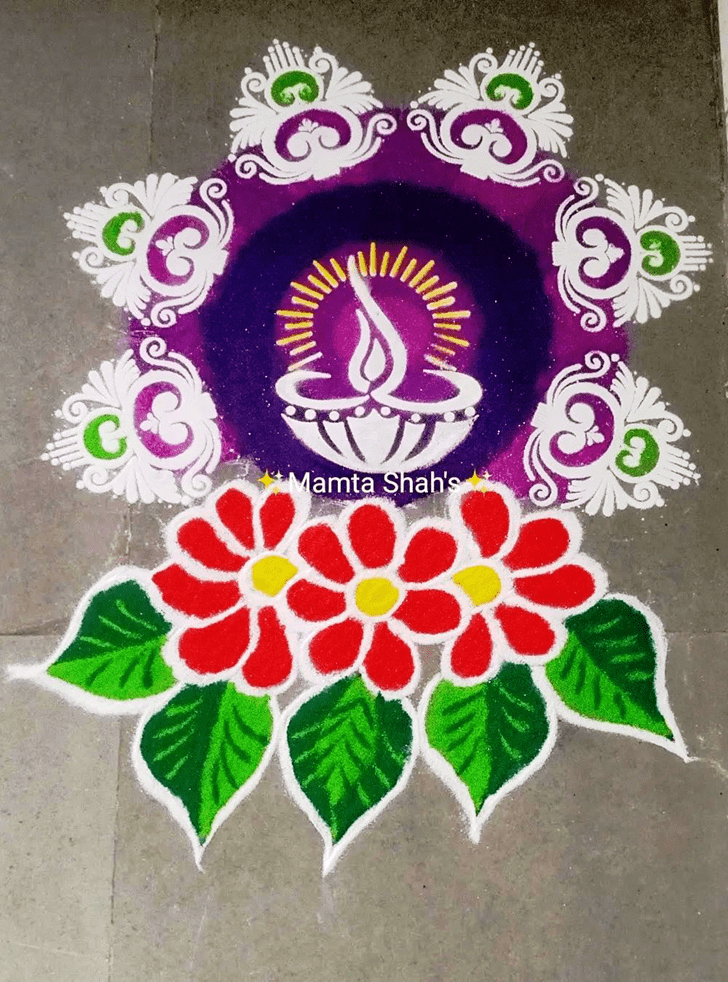 Wonderful Diwali Special Rangoli Design