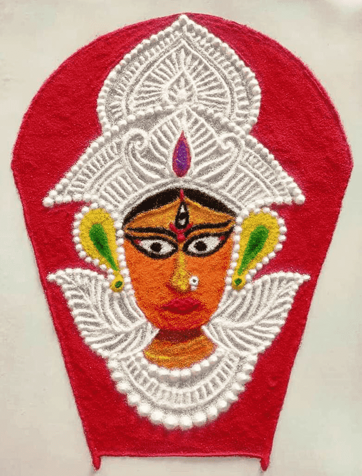 Ravishing Durga Puja Rangoli