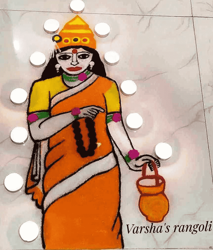 Durga Rangoli
