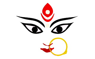 Durga Rangoli Design