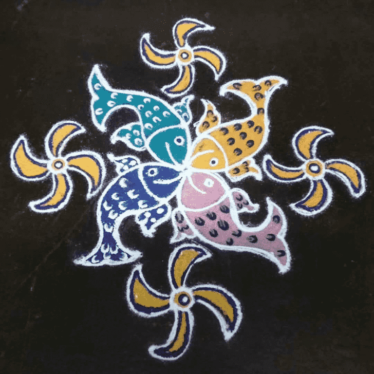 Fish Rangoli Design Images (Kolam Ideas)