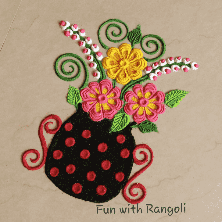 Refined Flower Rangoli