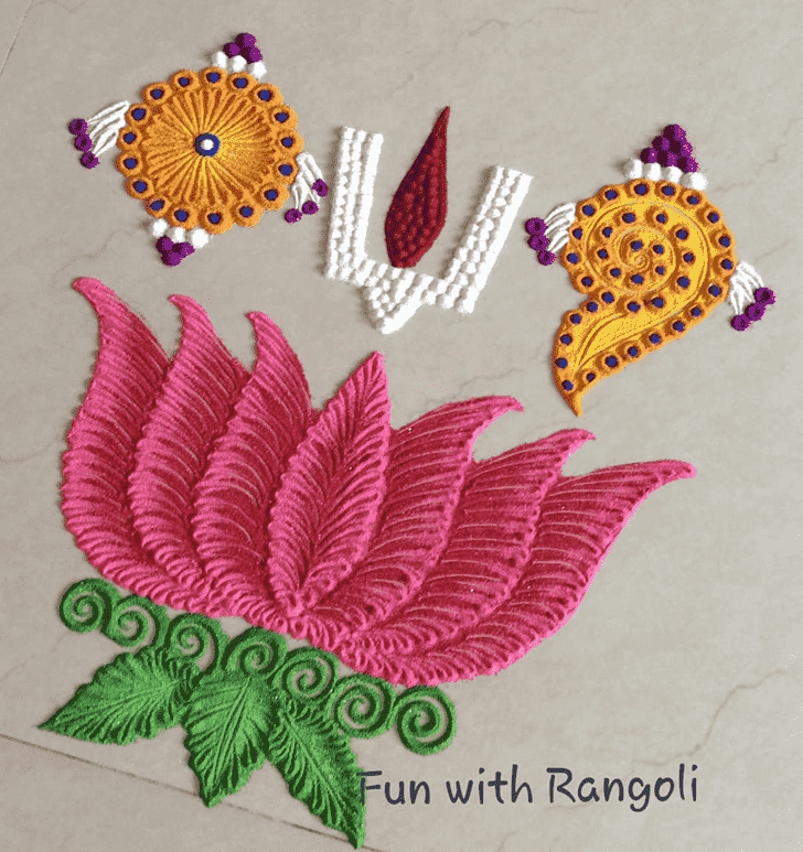 Resplendent Flower Rangoli