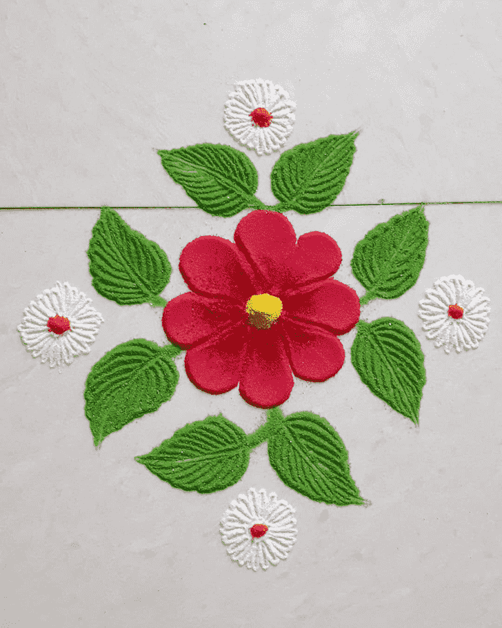 Wonderful Flower Rangoli Design