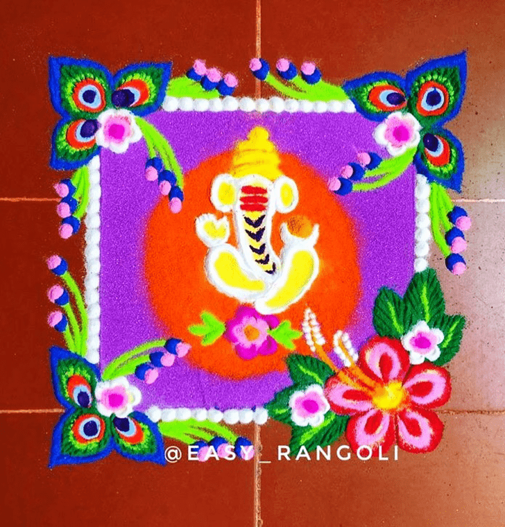 Marvelous Ganesh Chaturthi Rangoli