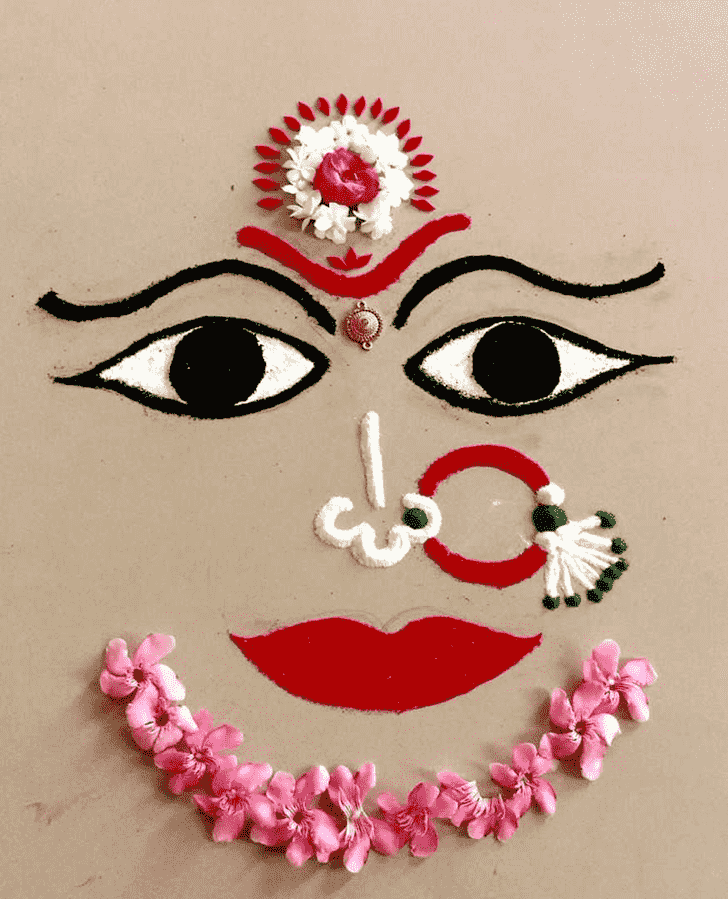 Ravishing Gauri Puja Rangoli