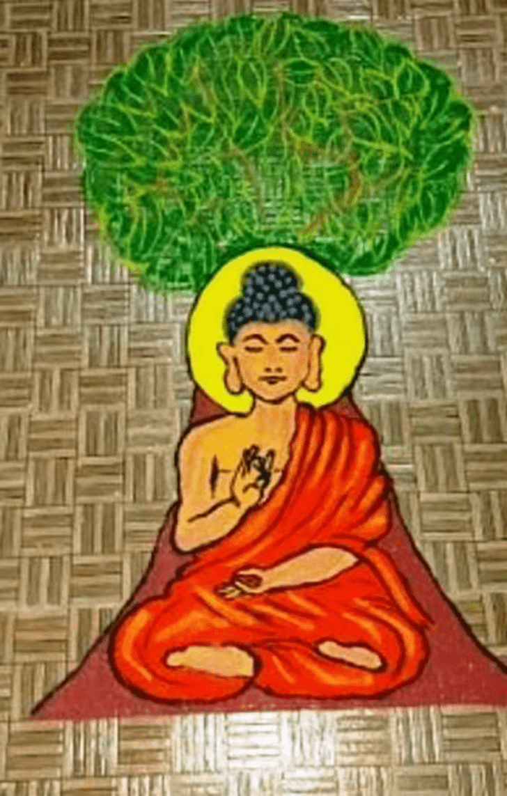 Dazzling Gautama Buddha Rangoli