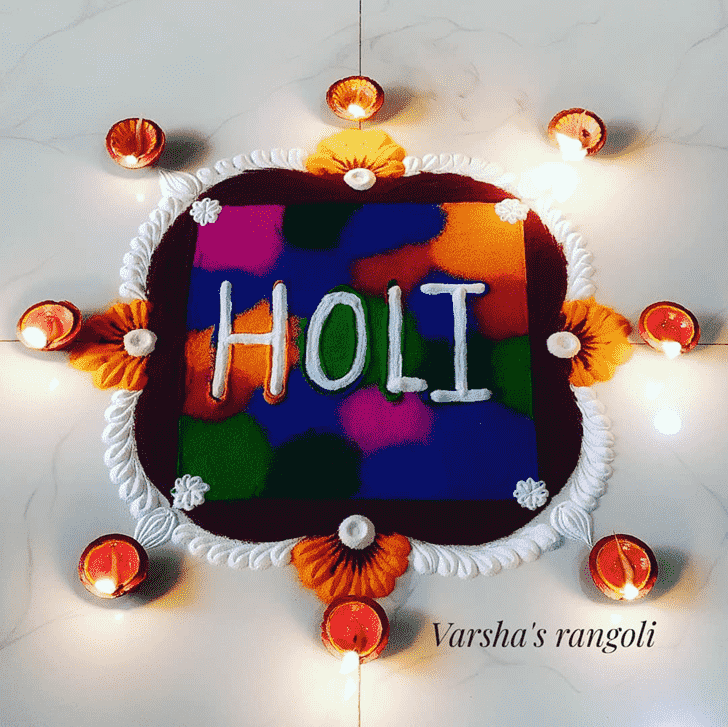 Marvelous Holi Rangoli