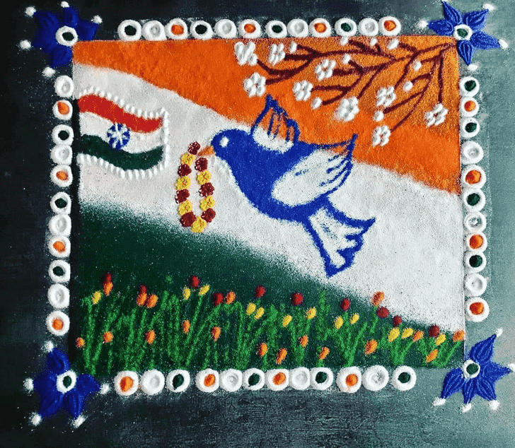 Bewitching Independence Day Rangoli