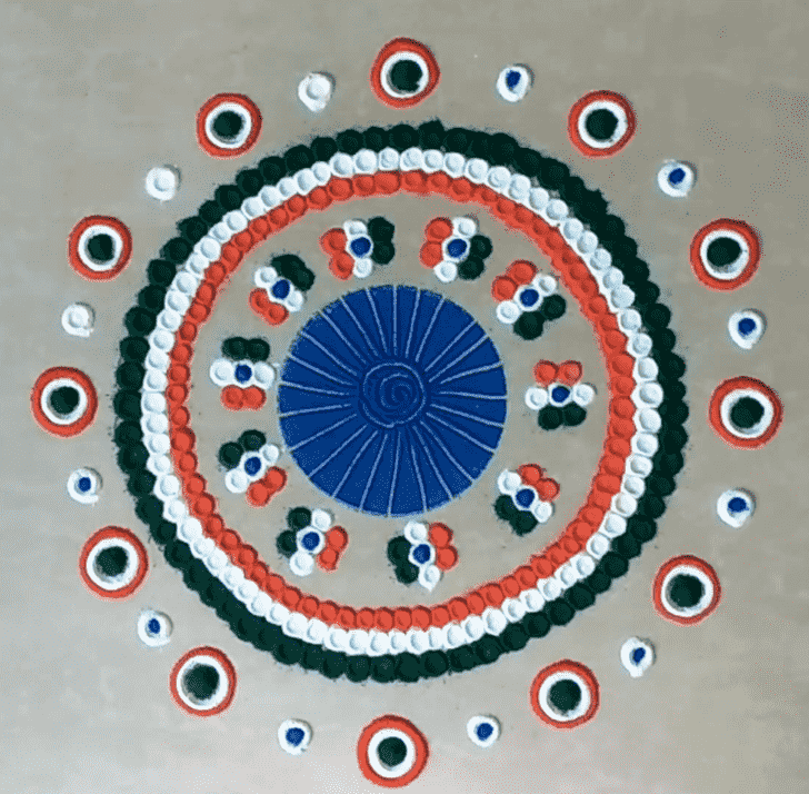 Excellent Independence Day Rangoli
