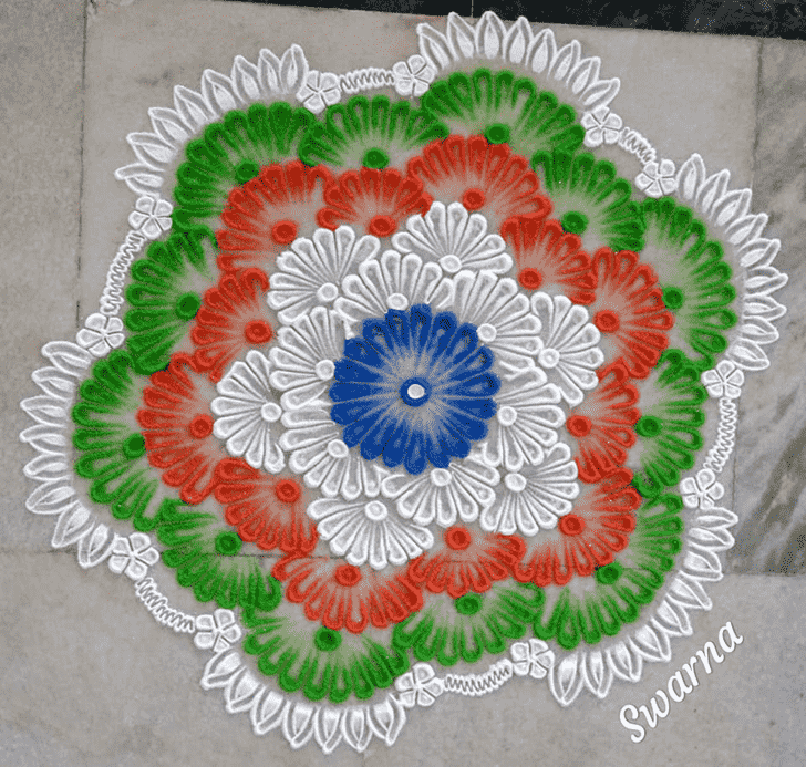 Ideal Independence Day Rangoli