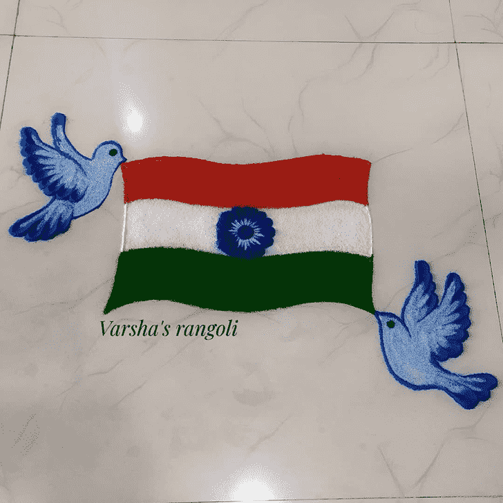 Refined Independence Day Rangoli