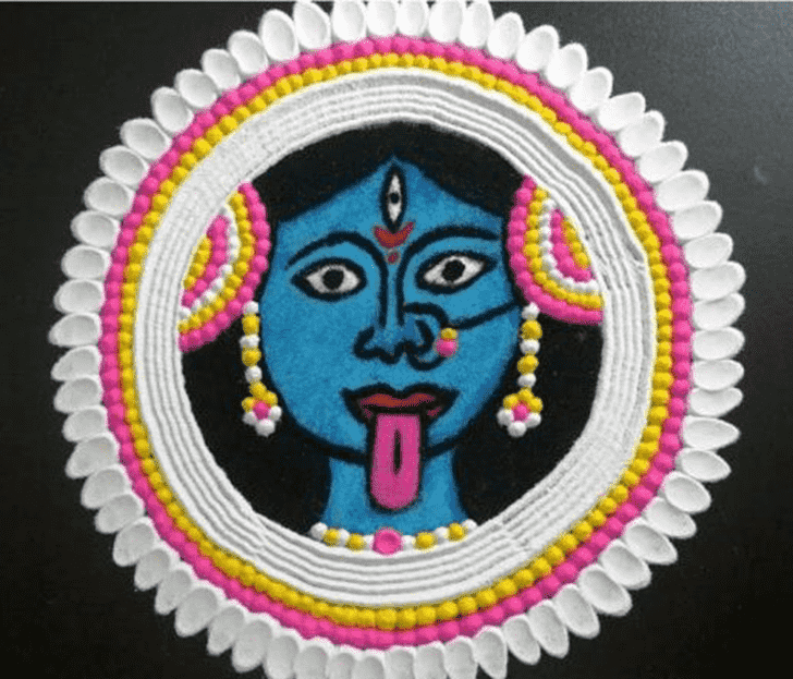 Alluring Kali Puja Rangoli