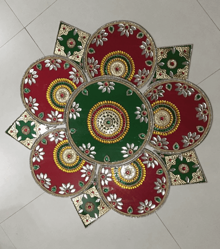 Delicate Kanya Sankranti Rangoli