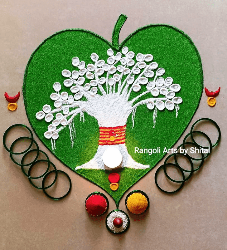 Magnetic Leaf Rangoli