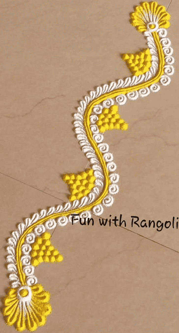 Enthralling Line Rangoli