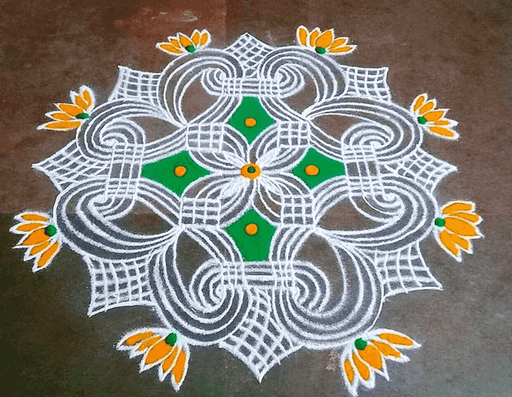 Amazing Lotus Rangoli