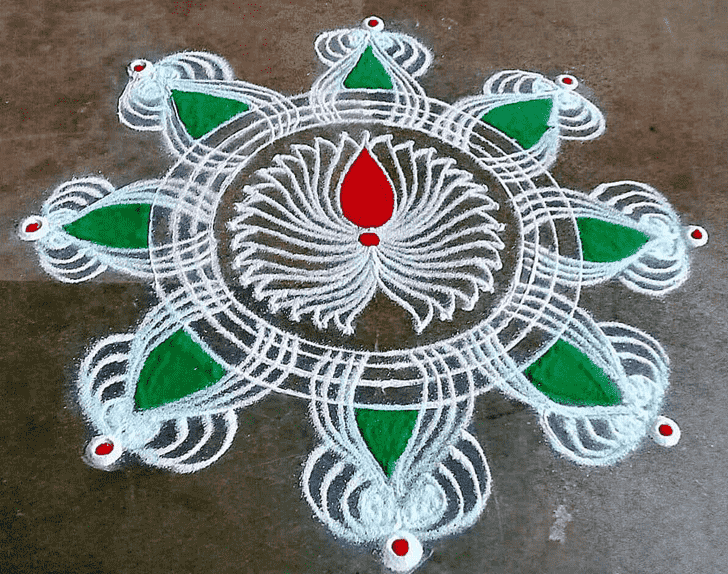 Alluring Lotus Rangoli