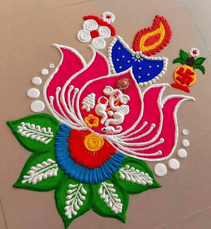 Captivating Lotus Rangoli