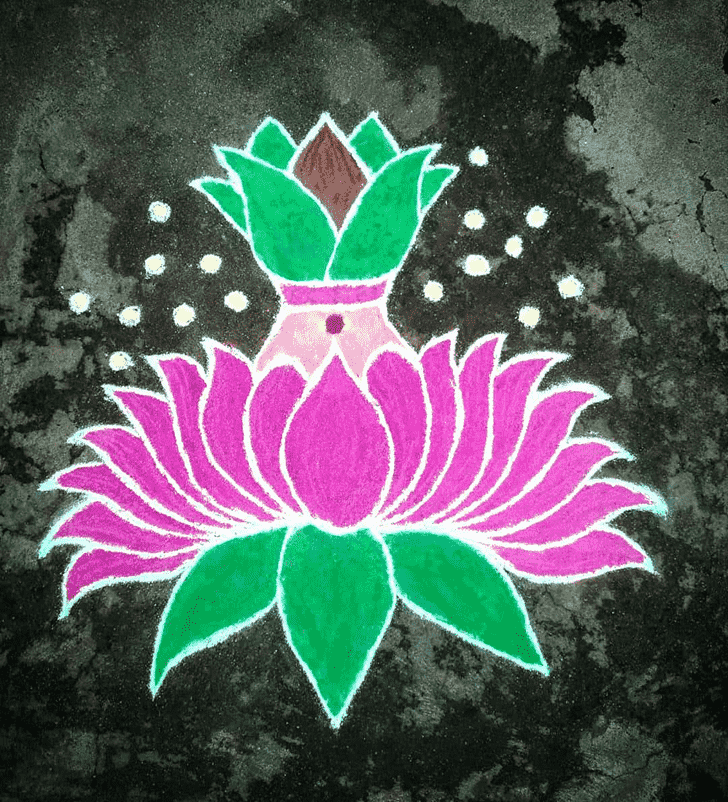 Magnetic Lotus Rangoli
