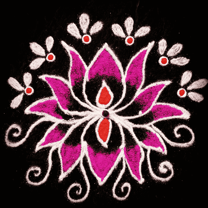 Mesmeric Lotus Rangoli