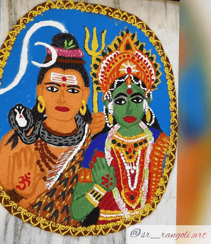 Appealing Maha Shivaratri Rangoli