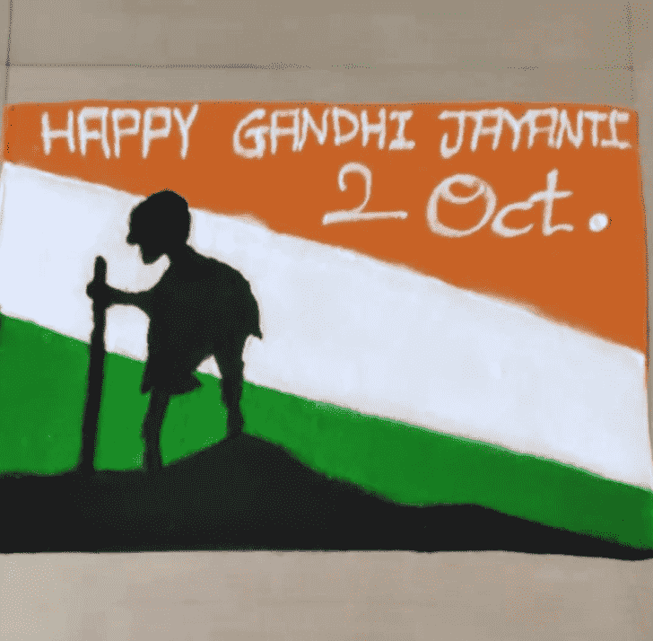 Amazing Mahatma Gandhi Rangoli