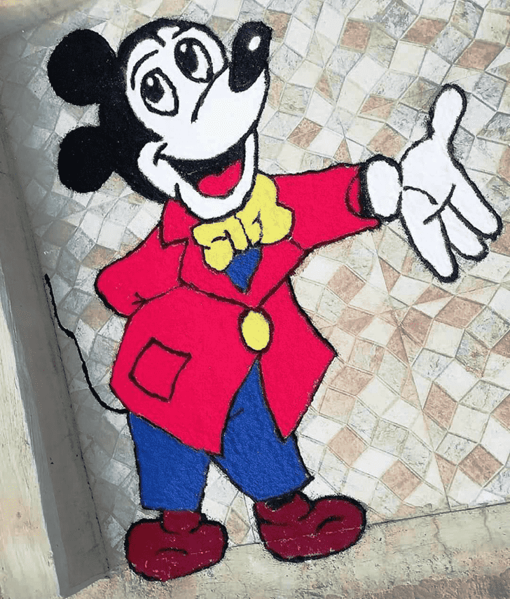 Captivating Mickey Mouse Rangoli