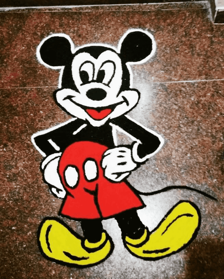 Mickey Mouse Rangoli Design Images (Kolam Ideas)