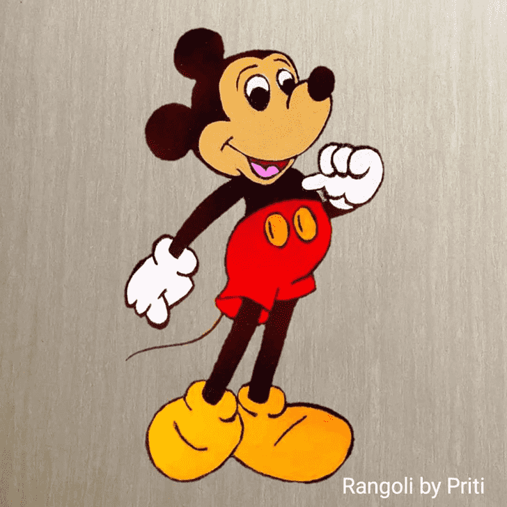 Fair Mickey Mouse Rangoli