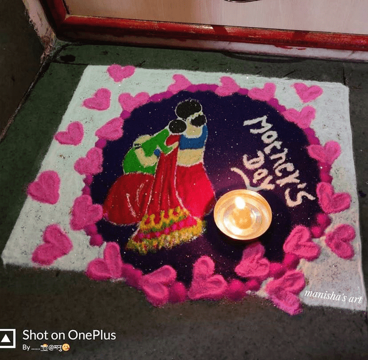Comely Mother's Day Rangoli