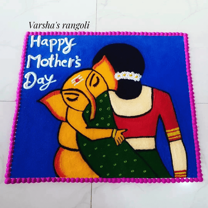 Graceful Mother's Day Rangoli
