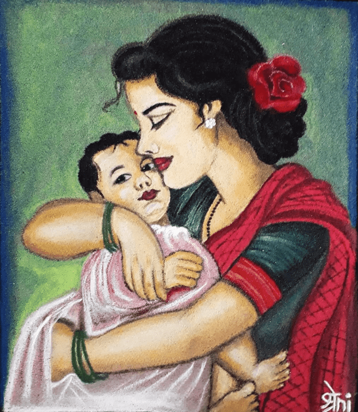 Pleasing Mother's Day Rangoli