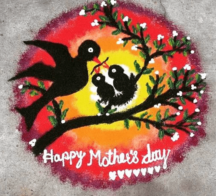 Refined Mother's Day Rangoli