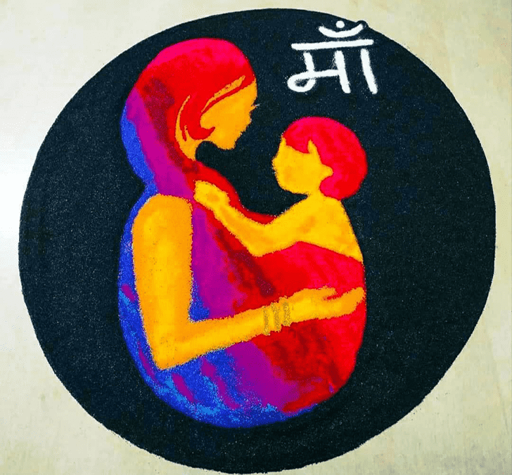Slightly Mother's Day Rangoli
