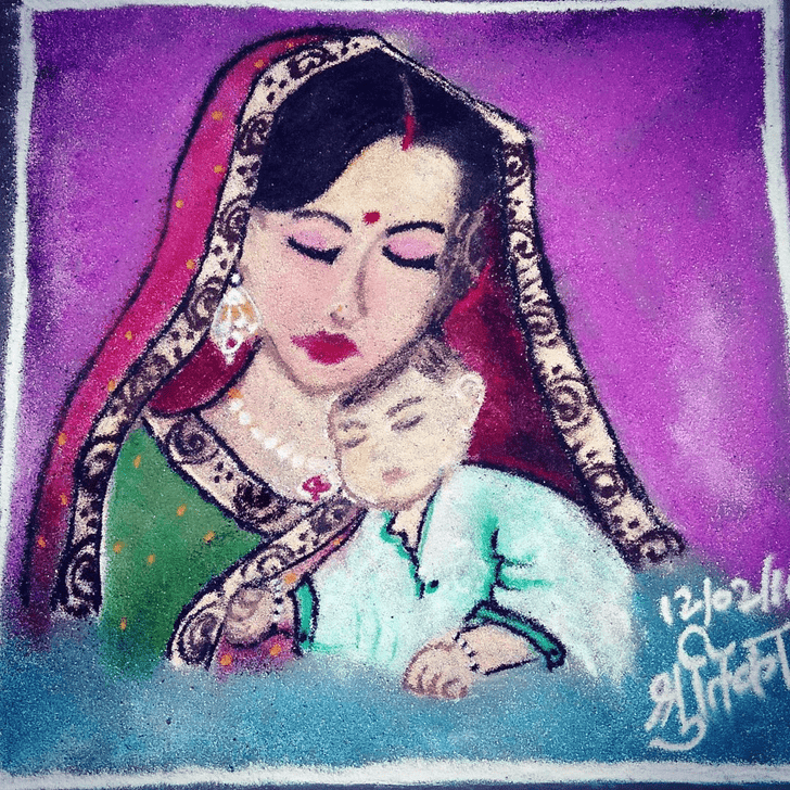 Superb Mother's Day Rangoli