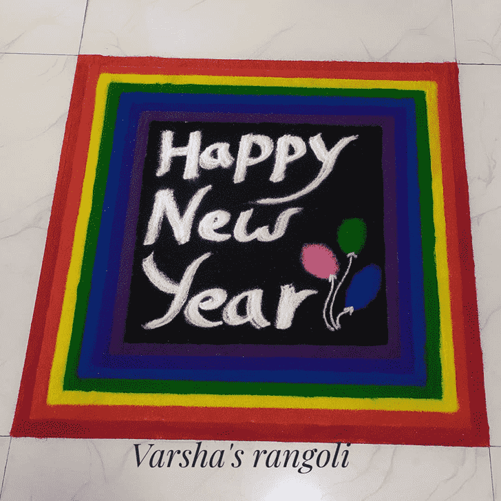 Amazing New Year Rangoli